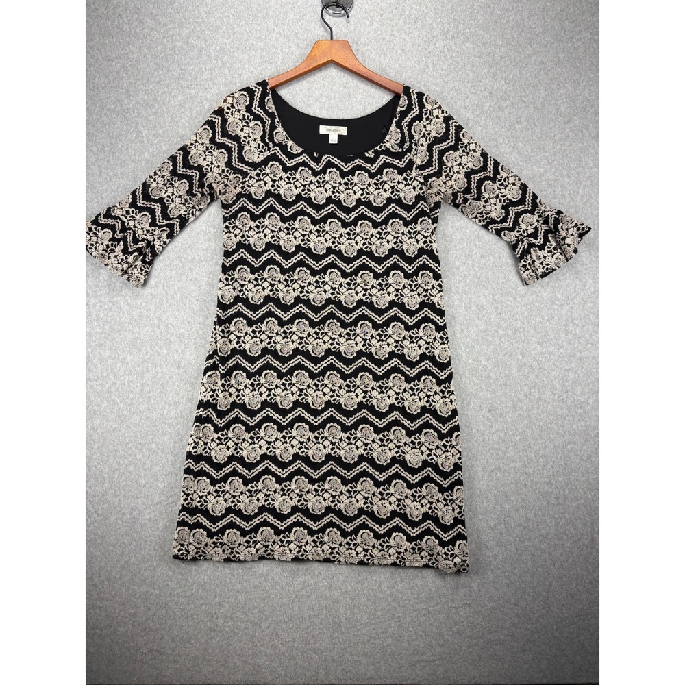 Romantic Lace Dark Femine Goth Boho Midi 3/4 Bell Sleeve Sz14 Figure flattering